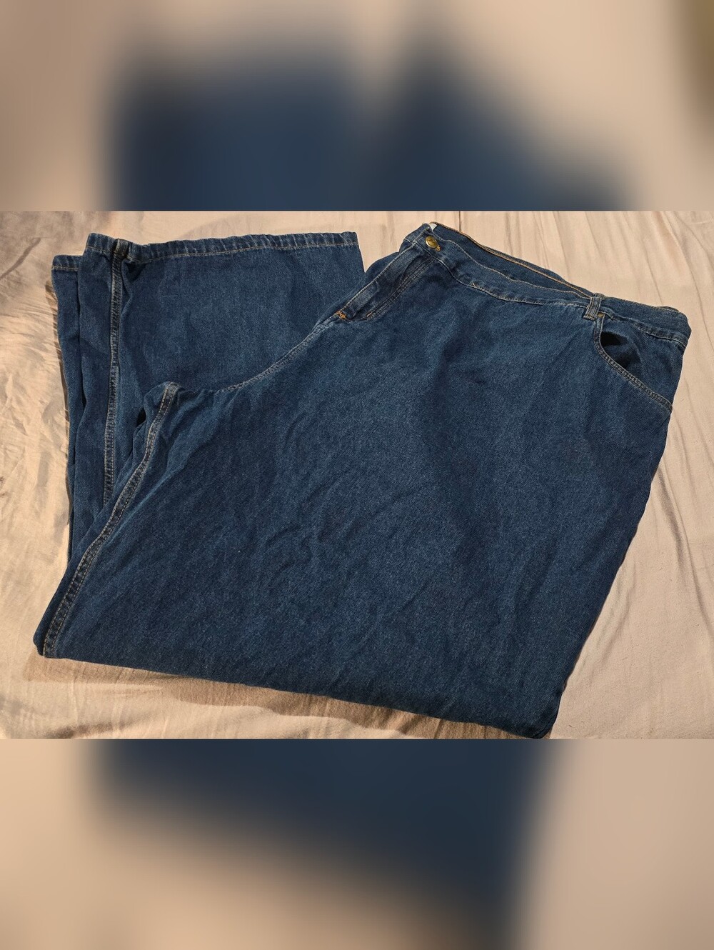 Venezia Womens Relaxed Indigo Blue Jeans PLUS SIZE 42W